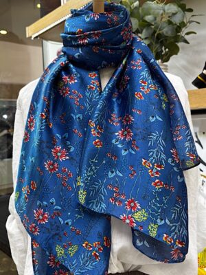 Midnight Garden Artisan Silk Scarf