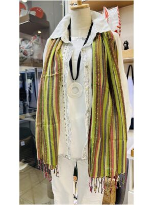 Scarf Shawl Olive Multicolour