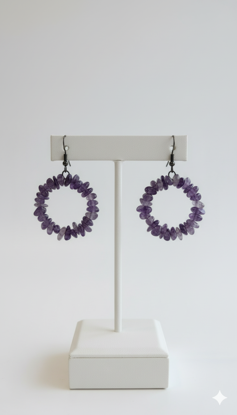 Natural Agate Boho Earrings
