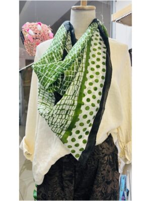 The Verdant Mosaic Silk Square