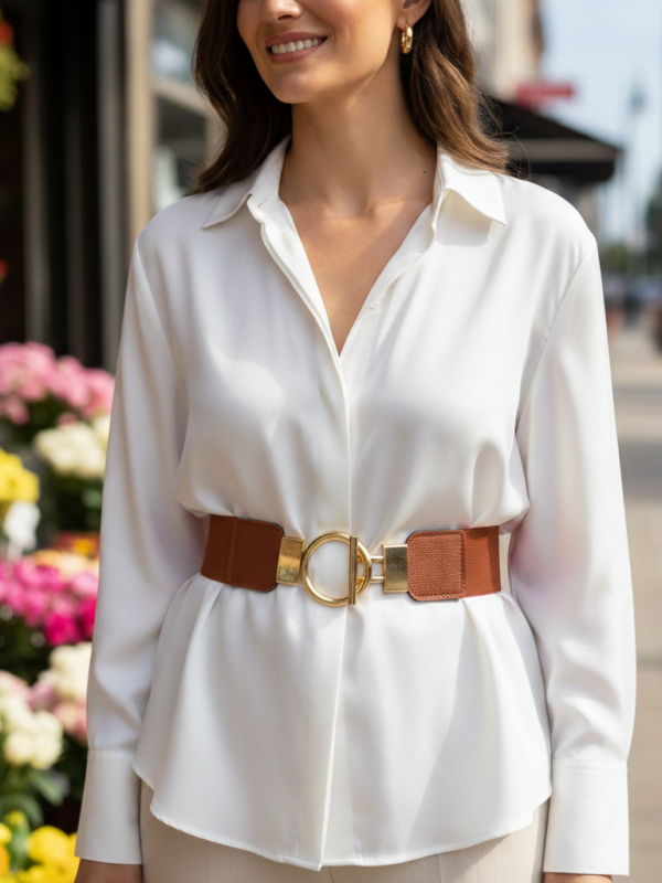 Brown Elastic Belt