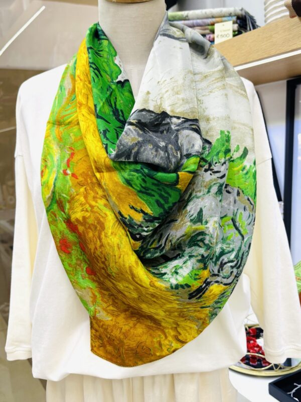 Naomi Silk Blend Multicolour Scarves Happy