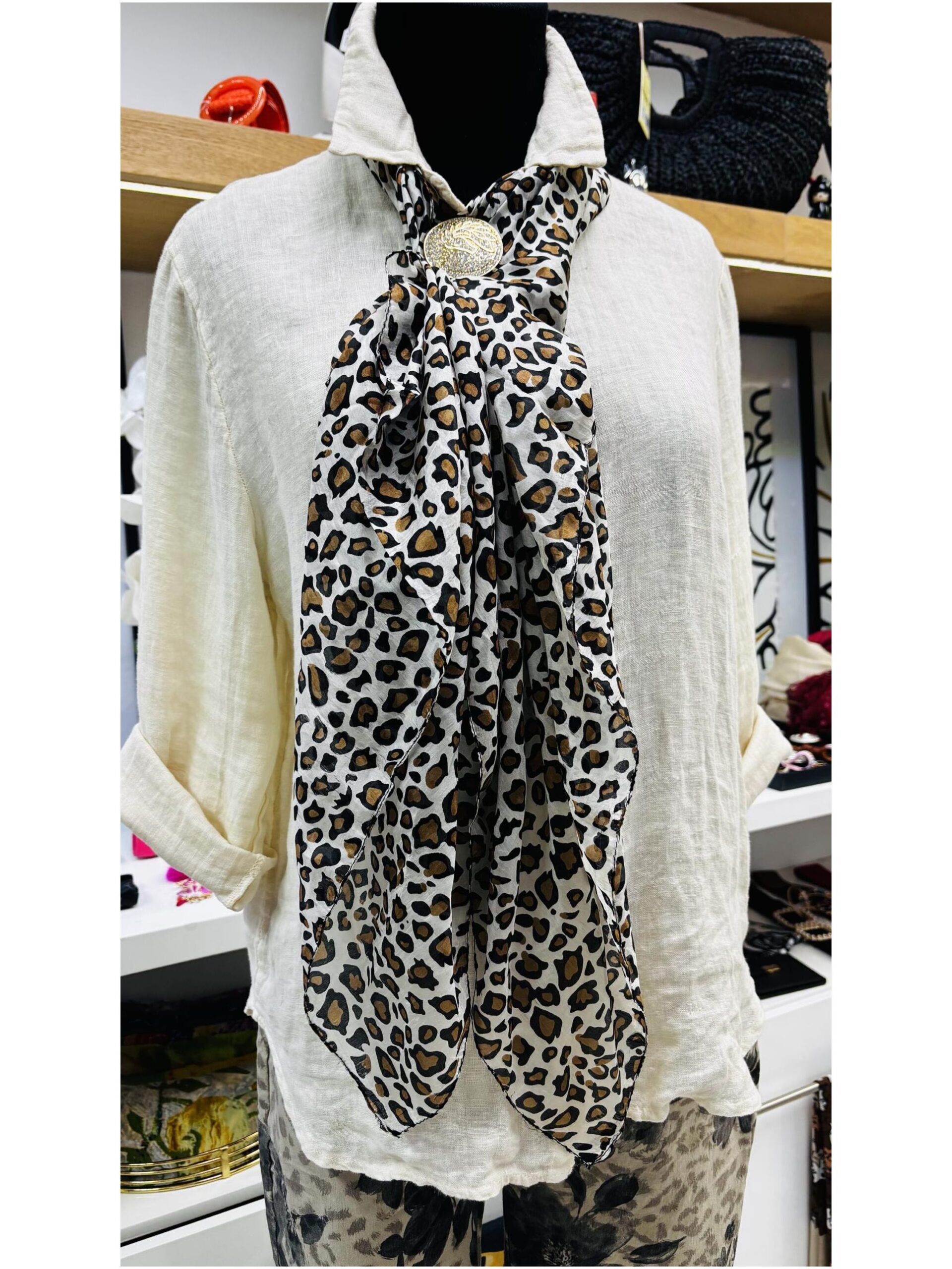 Dore Animal Print 100% Silk Scarves