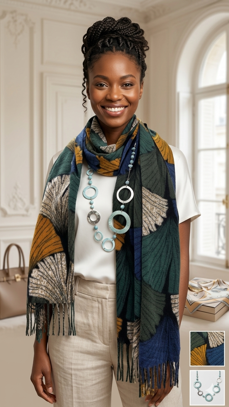 Fiesta Soft Warm Pashmina Shawl Multicolour