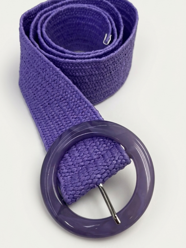 Aura Woven Stretch Purple Boho Belt