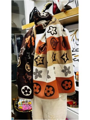 Abstract Orbit Cacao Pashmina Shawls