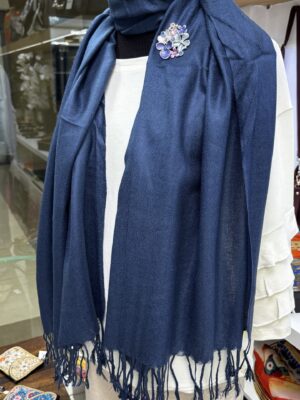 Riviera Range Obsidian Blue Shawls  Pasmina