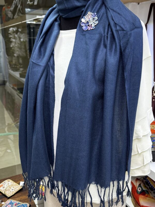 Riviera Range Obsidian Blue Shawls  Pasmina
