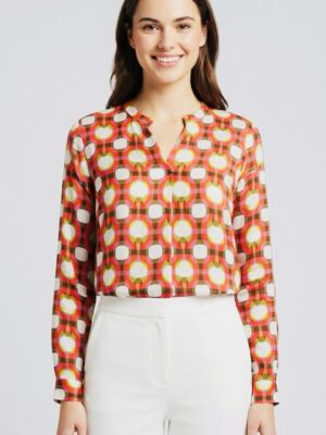 The Fluid Art Geometric Cotton-Viscose Blouse