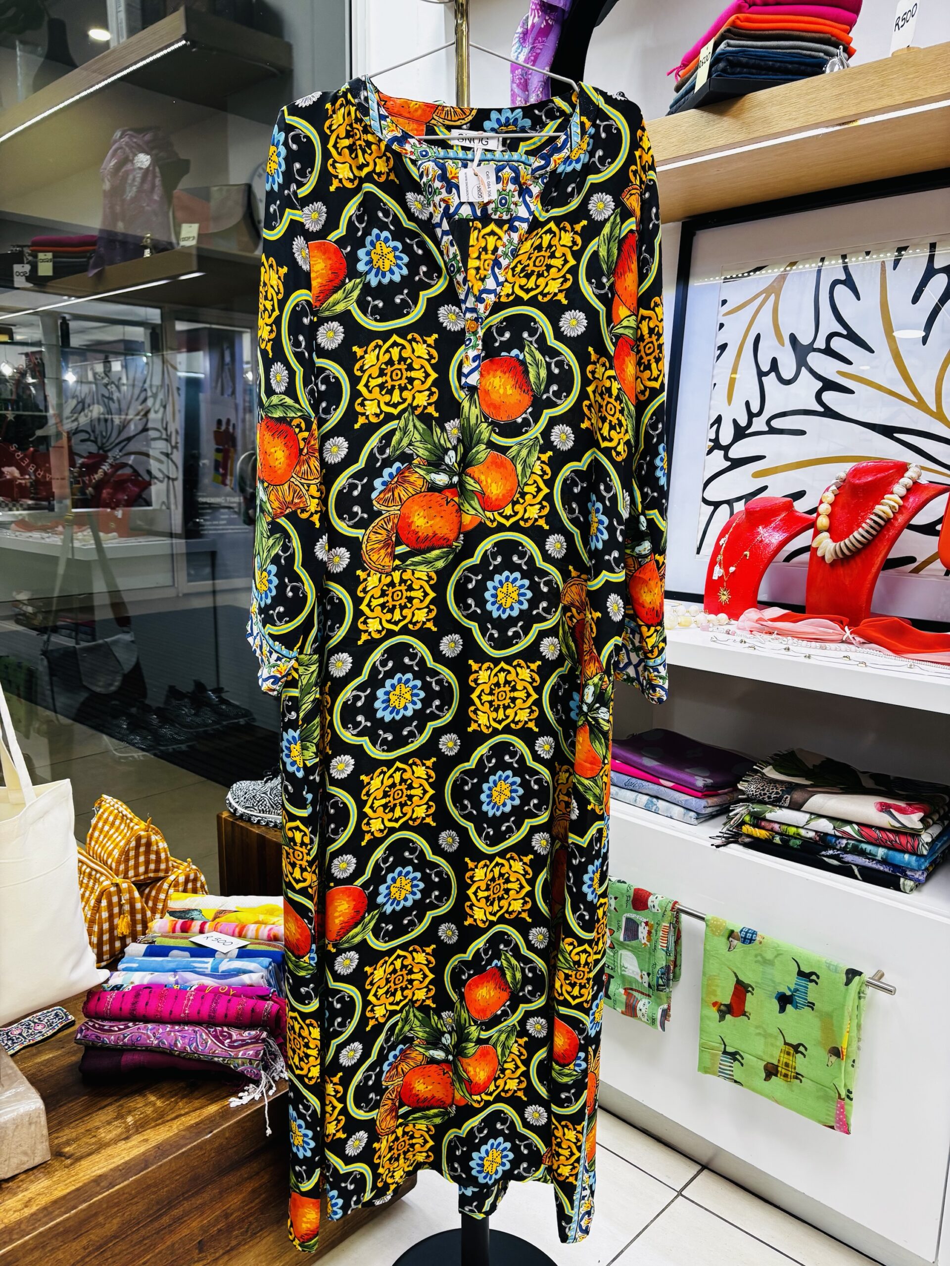 Positano Majolica Citrus Maxi Dress – Relaxed Fit Luxury Viscose