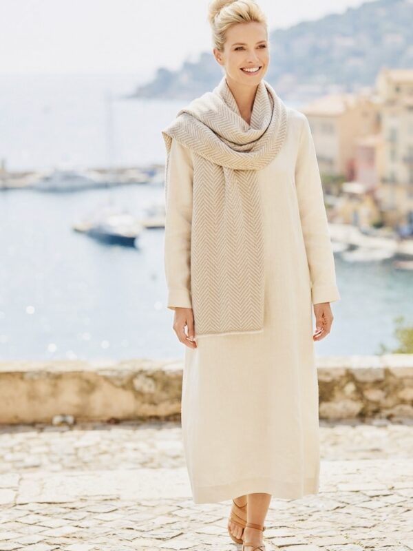 The Medina Vanilla Wrap | Eco-Friendly Cashmere-Cotton Travel Scarf