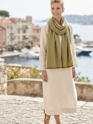 The Marrakesh Olive Wrap | Eco-Friendly Cashmere-Cotton Travel Scarf