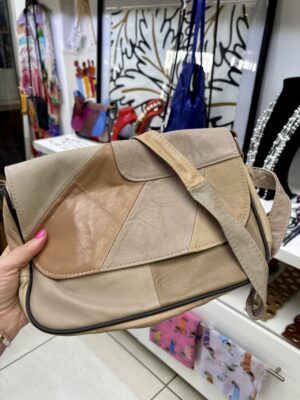 Candy Collection Luxury Leather Crossbody Bag Beige