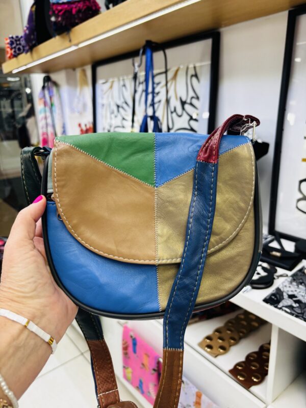 Candy Collection Luxury Leather Crossbody Bag Blue Green