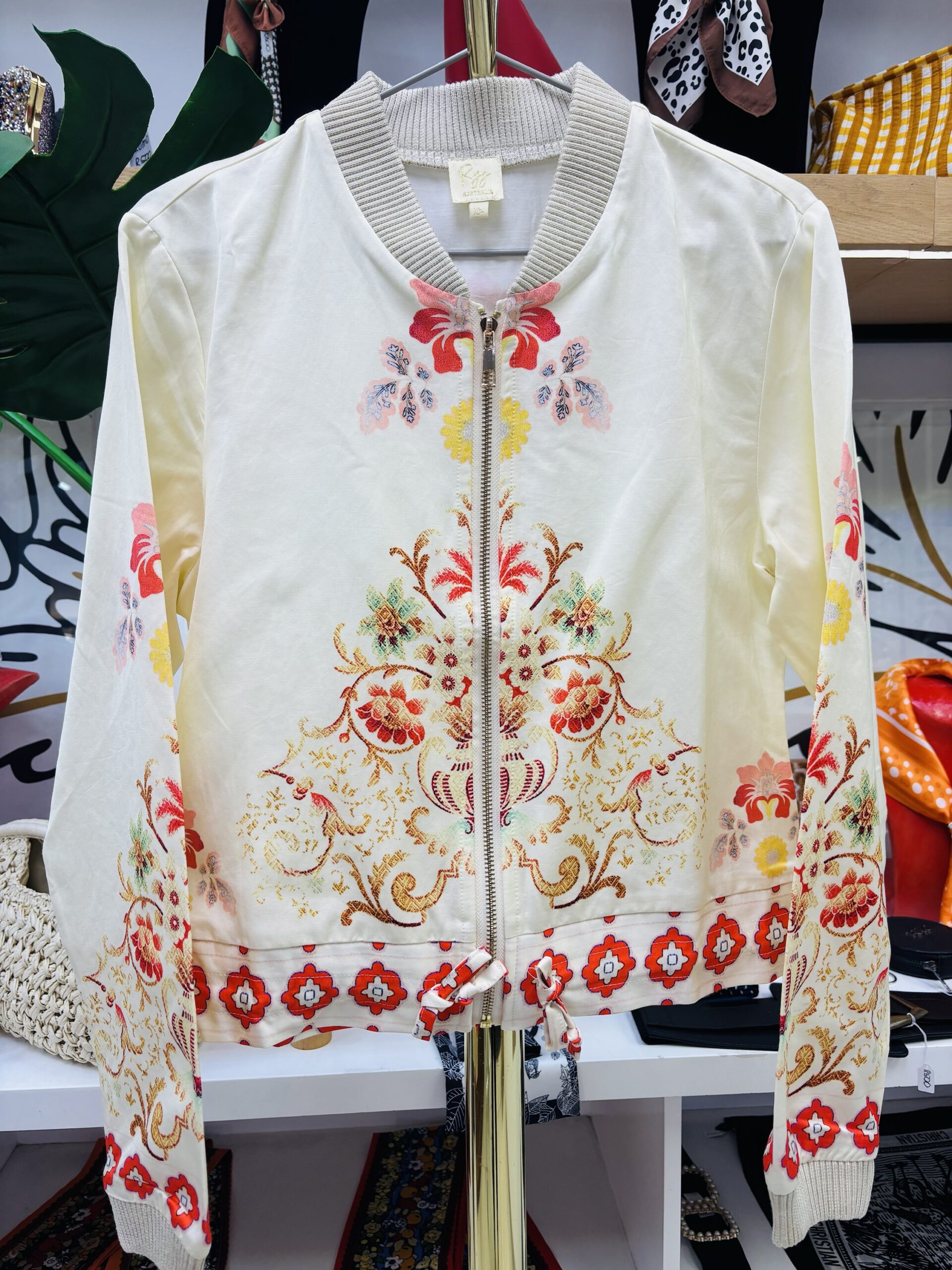 The Alora Embroidered Boho Resort Bomber - Image 2