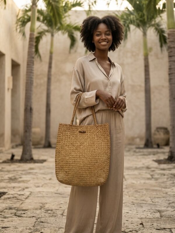 The Solano Woven   Rattan Tote