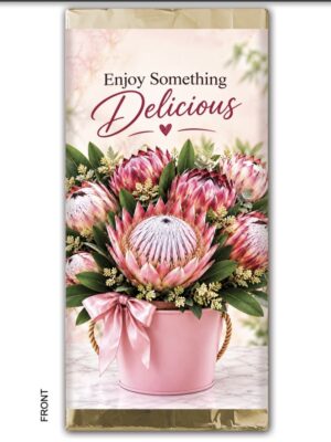 Luxury Milk Chocolate Gift Edition: 45 g 'Enjoy Something Delicious' Protea Bar