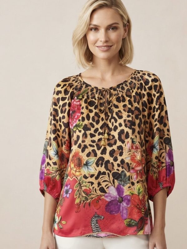 Island Bloom Luxury Silky Resort Blouse