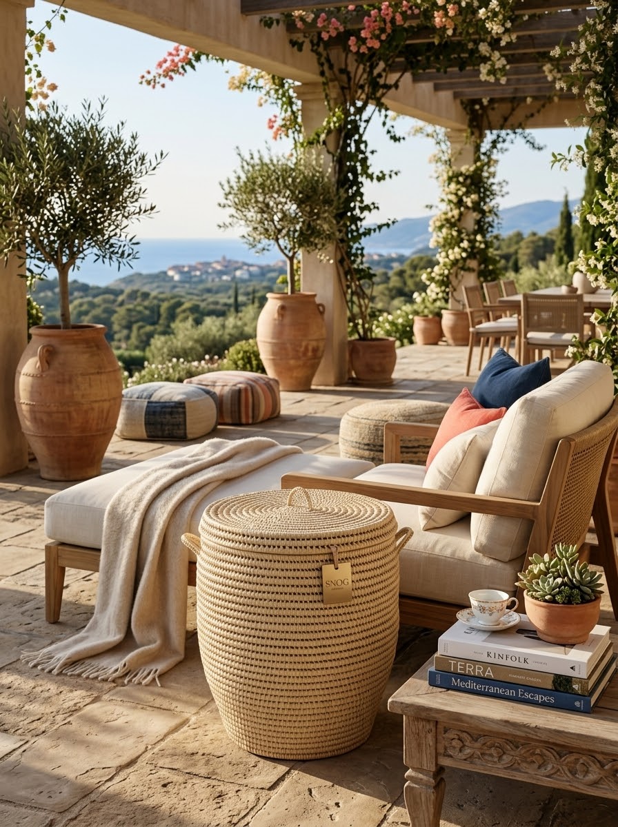 Serene Hideaway Lidded Woven Basket